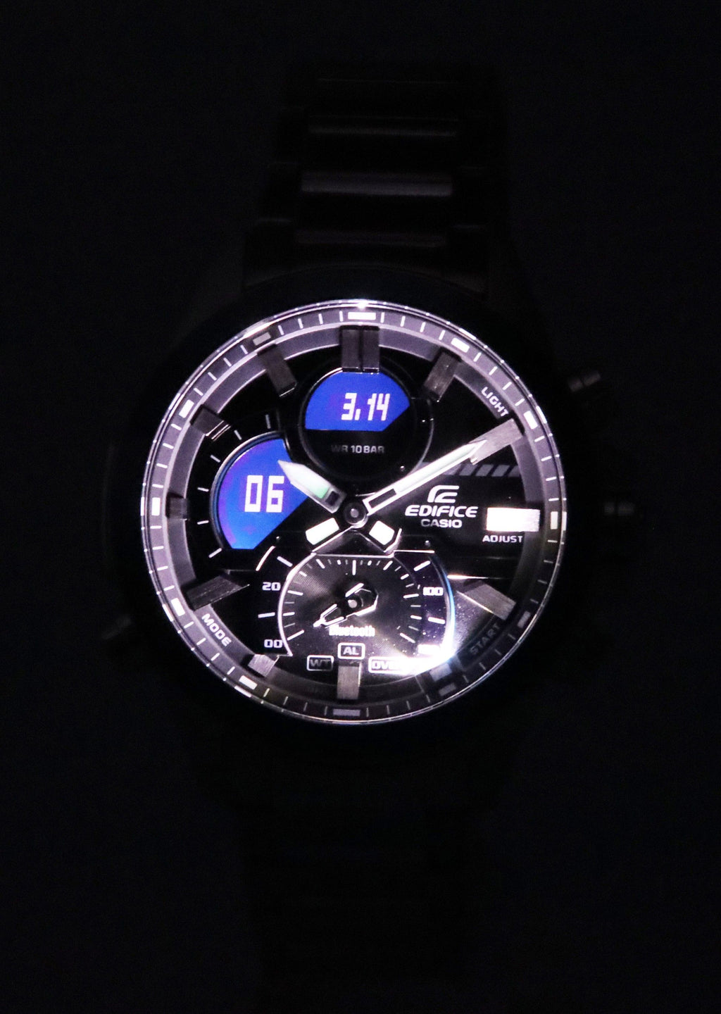 Casio Edifice Smartphone Link Analog Digital Black Dial Quartz ECB-30DB-1A 100M Men's Watch