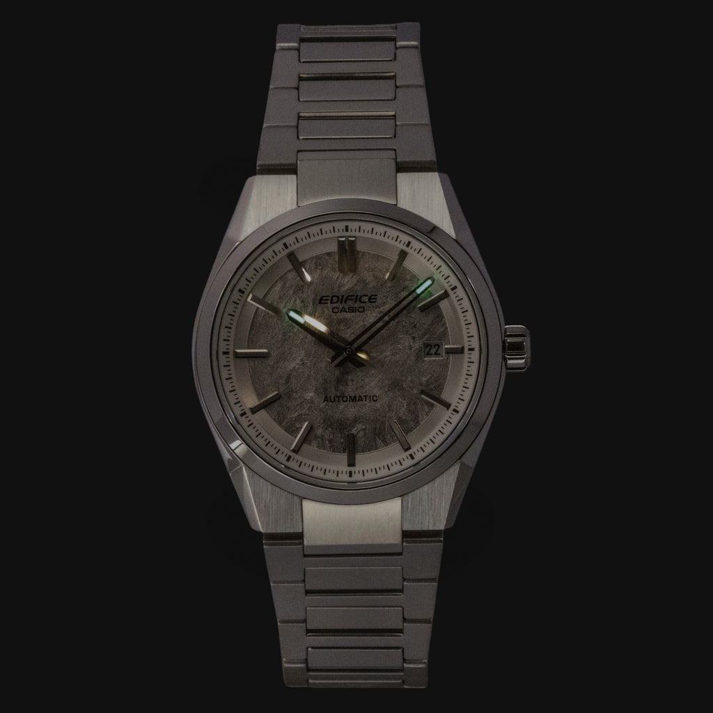 Casio Edifice Analog Stainless Steel Silver Dial Automatic EFK-110D-7A 100M Men's Watch