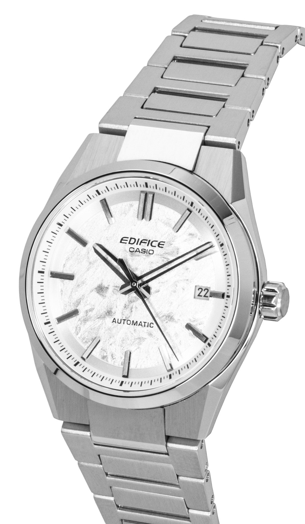 Casio Edifice Analog Stainless Steel Silver Dial Automatic EFK-110D-7A 100M Men's Watch
