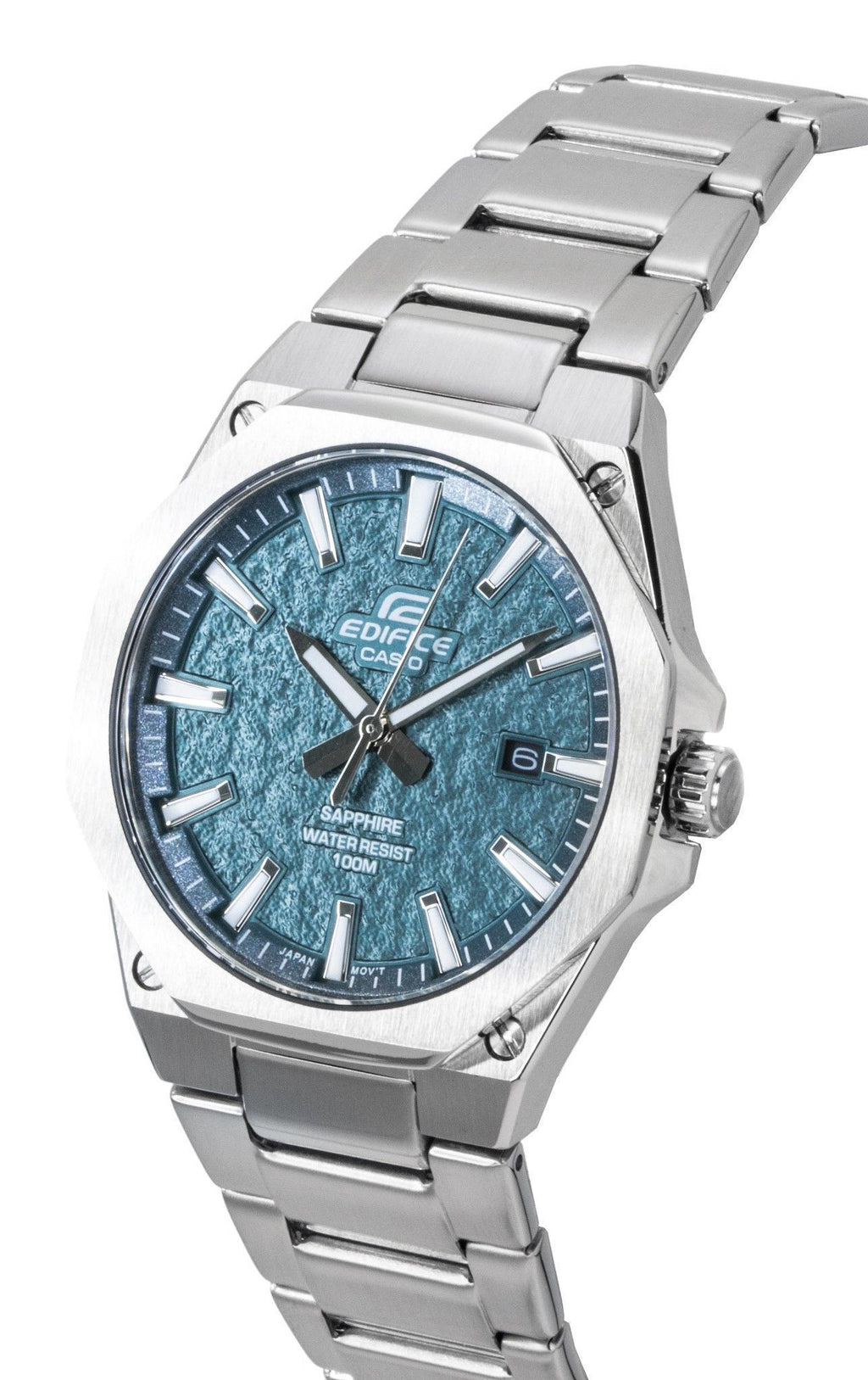 Casio Edifice Analog Stainless Steel Green Dial Quartz EFR-S108DE-3AV 100M Men's Watch