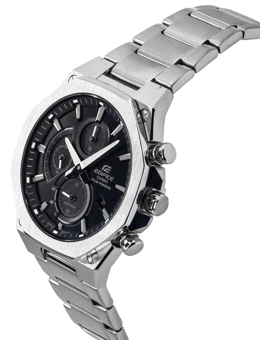 Casio Edifice Slim Line Chronograph Analog Solar EFS-S570D-1A EFSS570D-1 100M Men's Watch