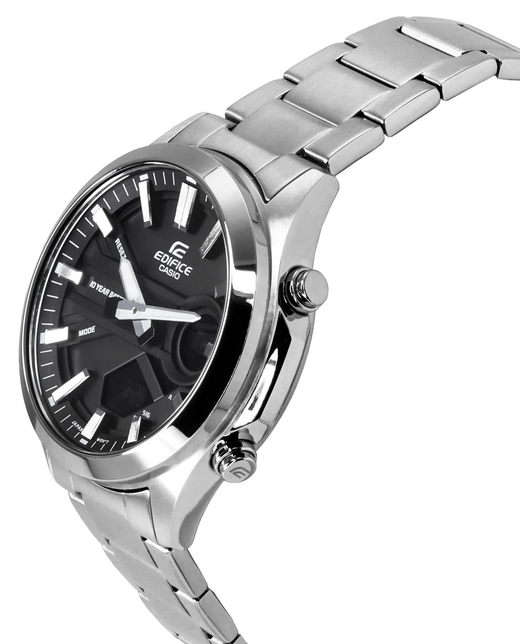 Casio Edifice Analog Digital Stainless Steel Black Dial Quartz EFV-C120D-1A 200M Men's Watch