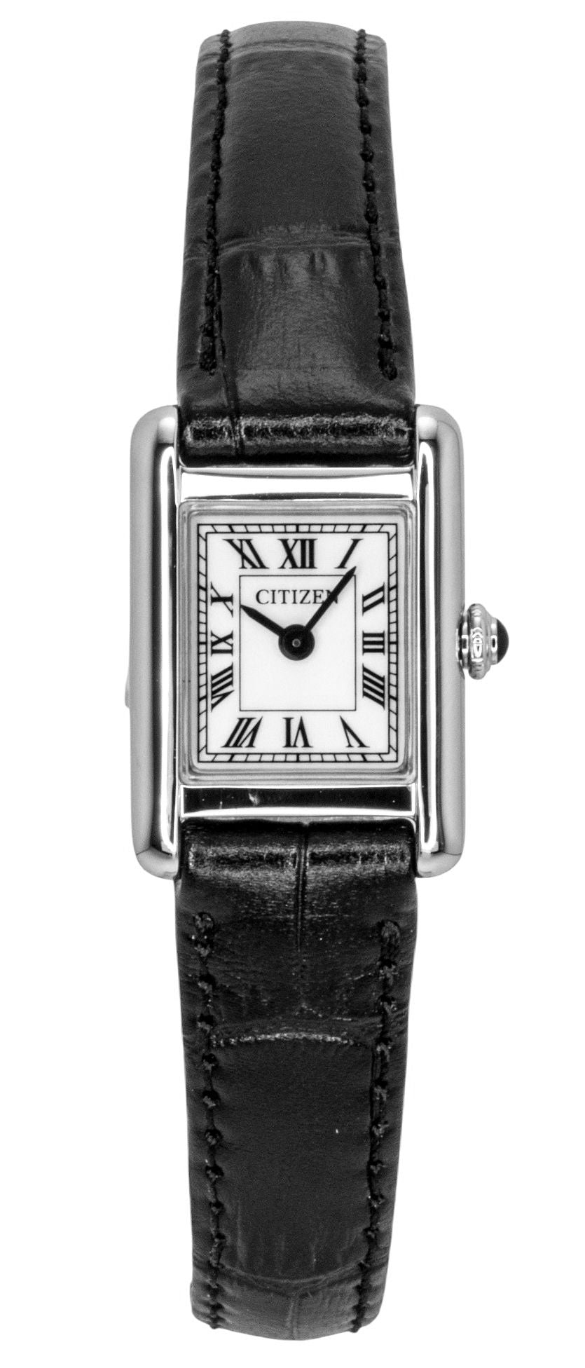 Citizen Fio Roma Eco-Drive Leather Strap Silver Dial EG2790-12A Women's Watch