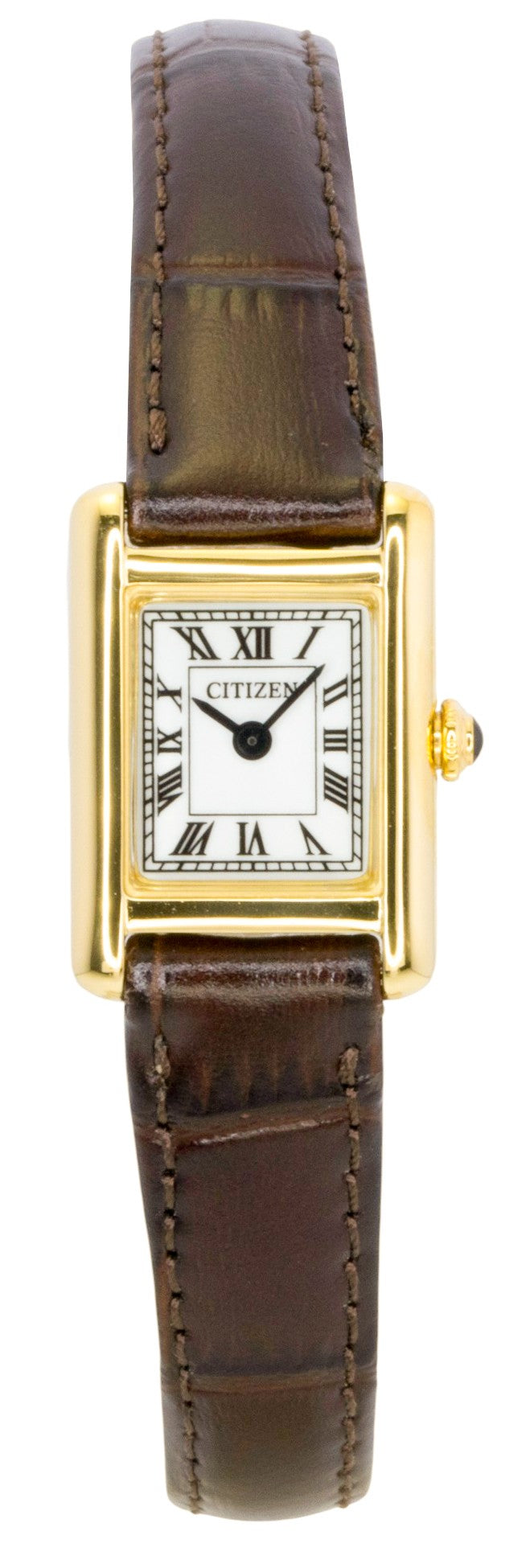 Citizen Fio Roma Calf Leather Strap Silver Dial Eco-Drive EG2797-13A Women's Watch