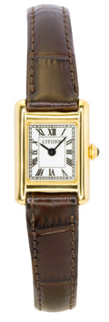 Citizen Fio Roma Calf Leather Strap Silver Dial Eco-Drive EG2797-13A Women's Watch