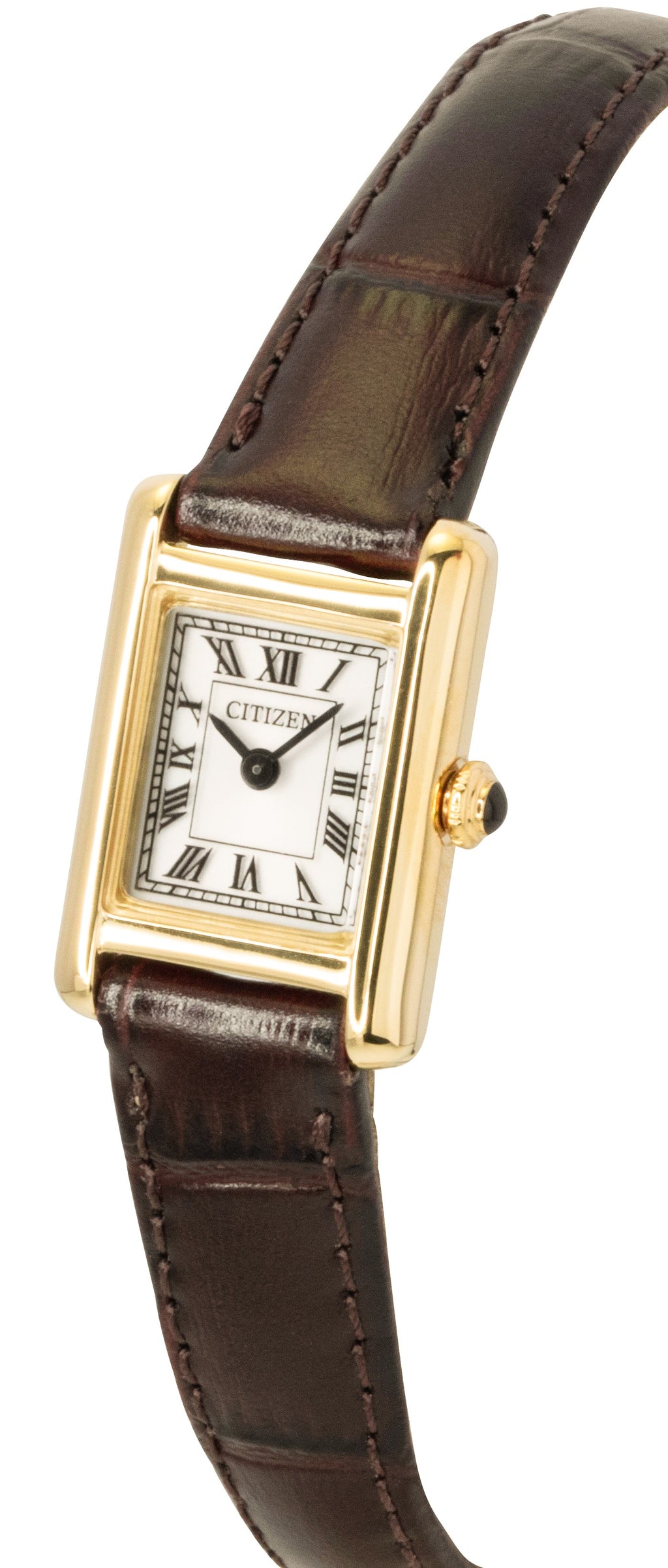 Citizen Fio Roma Calf Leather Strap Silver Dial Eco-Drive EG2797-13A Women's Watch