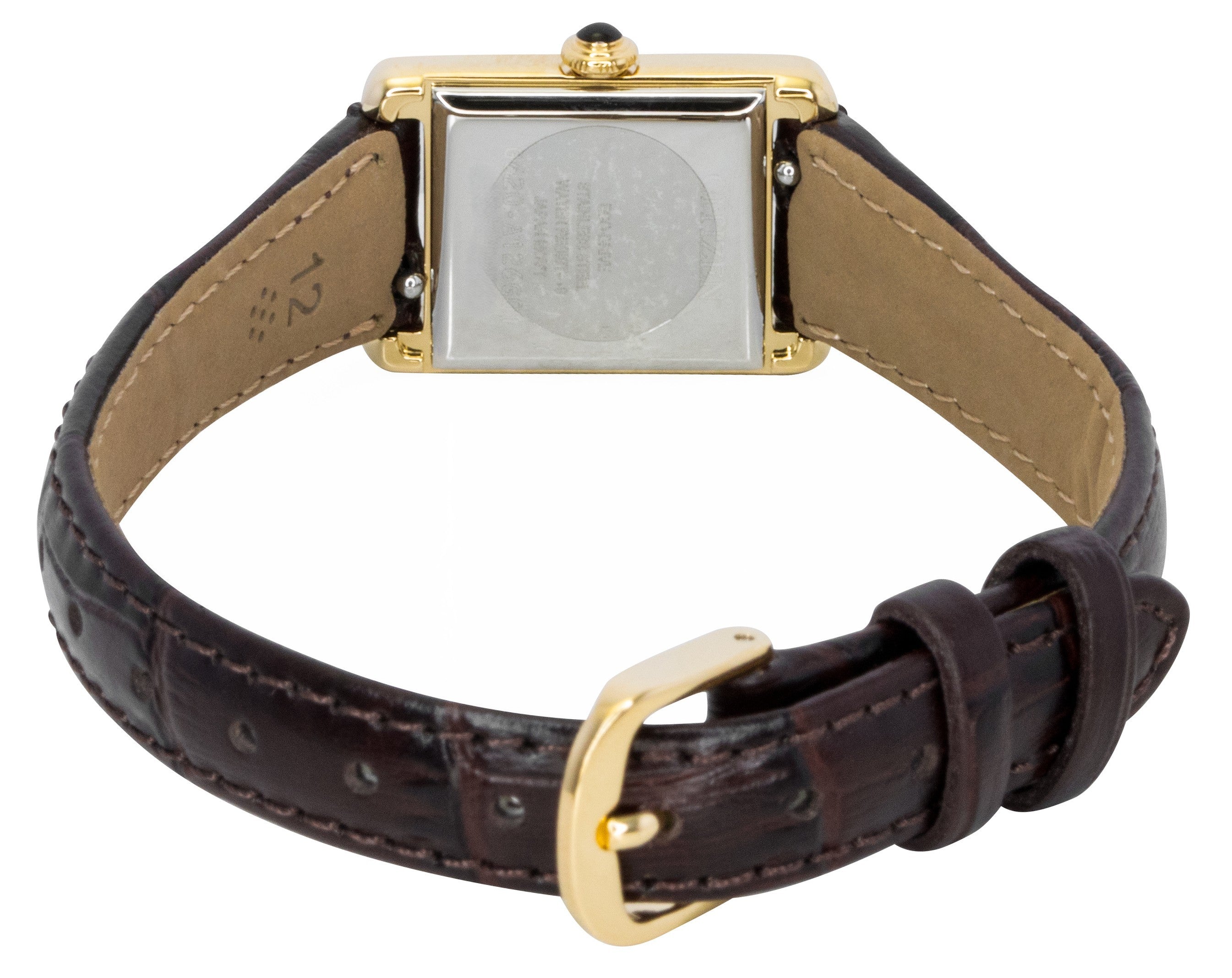 Citizen Fio Roma Calf Leather Strap Silver Dial Eco-Drive EG2797-13A Women's Watch