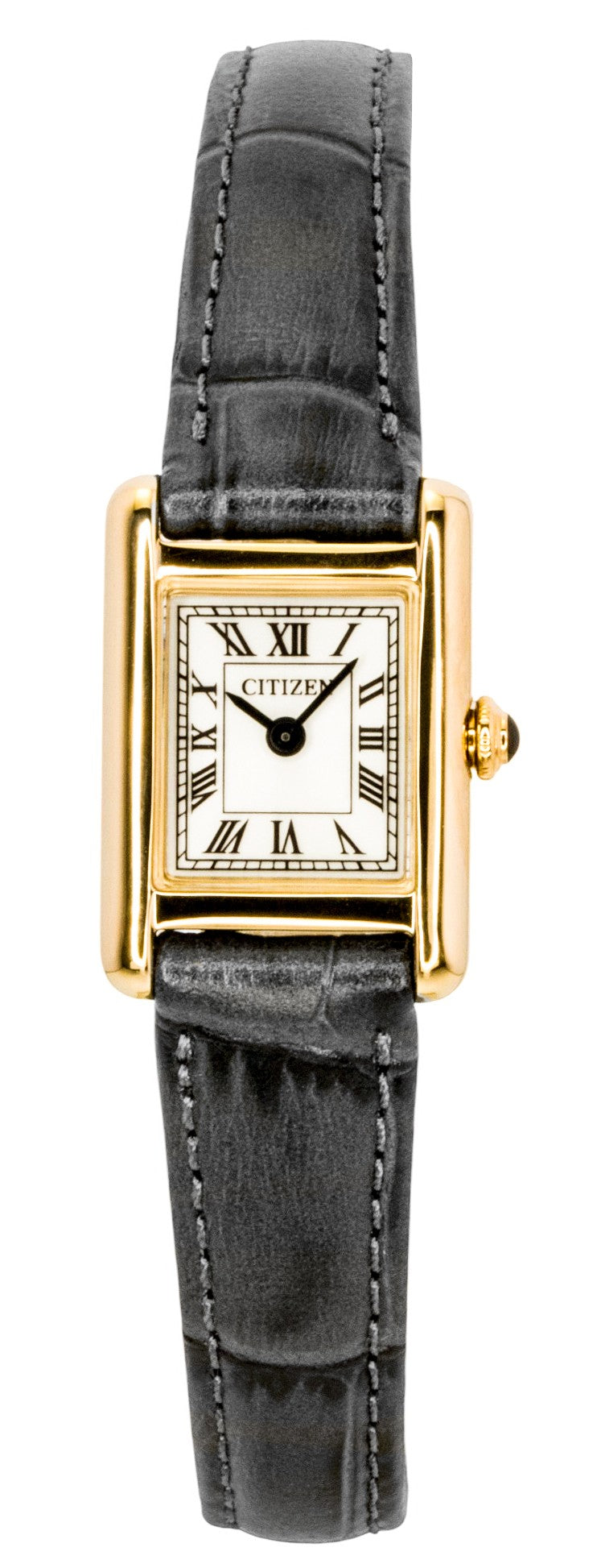Citizen Analog Leather Strap Silver Dial Eco-Drive EG2799-18W Women's Watch