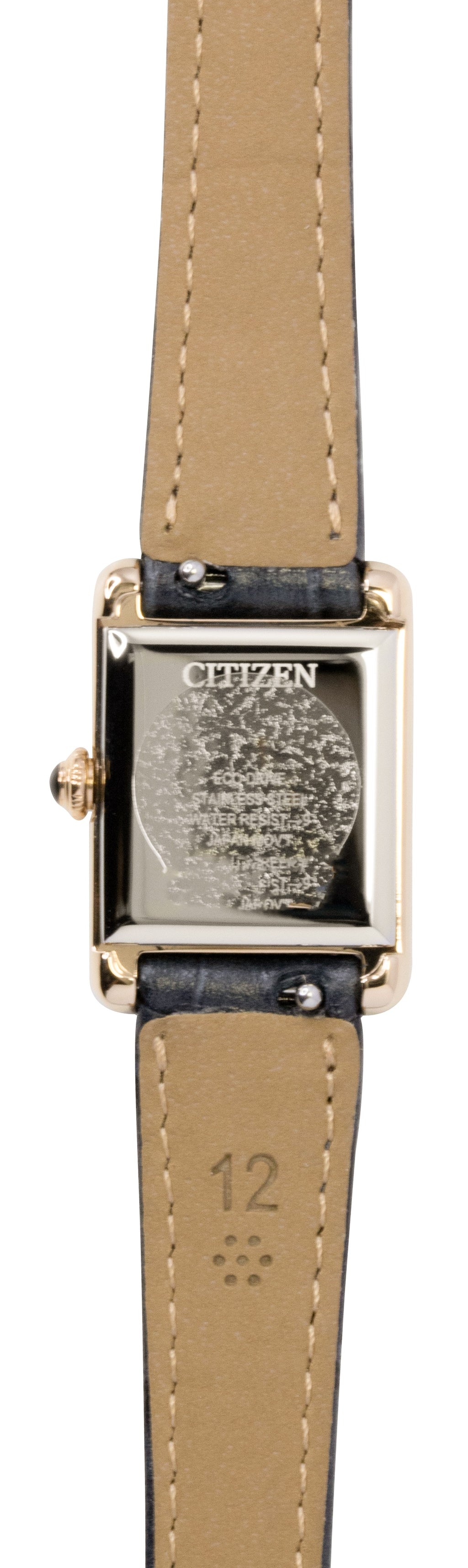 Citizen Analog Leather Strap Silver Dial Eco-Drive EG2799-18W Women's Watch