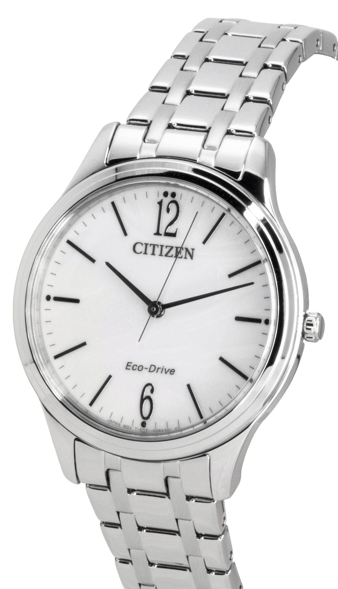 Citizen Elegance Stainless Steel White Dial Eco-Drive EM0411-71A Women's Watch