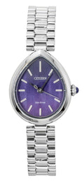 Citizen L Rainell Analog Stainless Steel Purple Dial Eco-Drive EM1200-55X Women's Watch