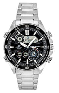 Casio Edifice Analog Digital Stainless Steel Black Dial Quartz ERA-130D-1A 100M Men's Watch