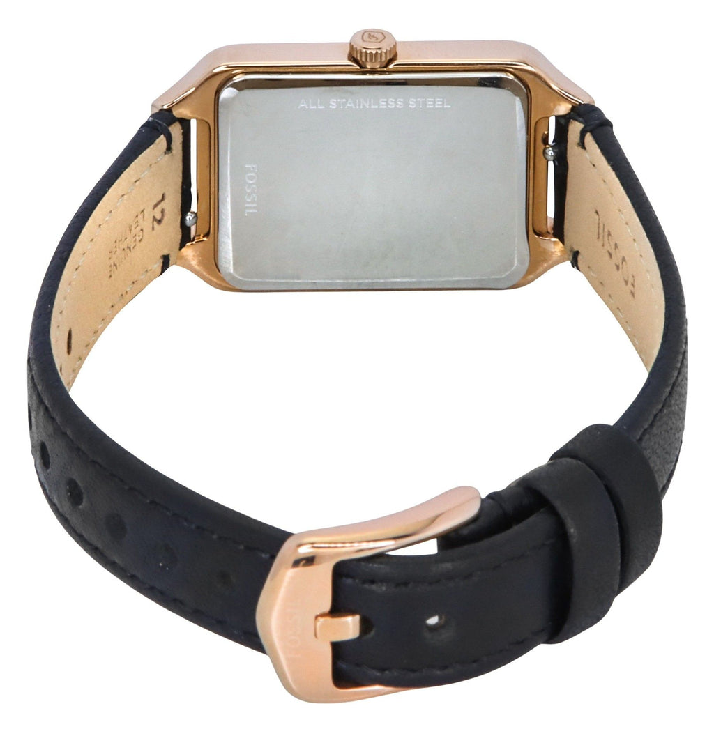 Fossil Raquel Leather Strap White Dial Quartz ES5310 Women's Watch