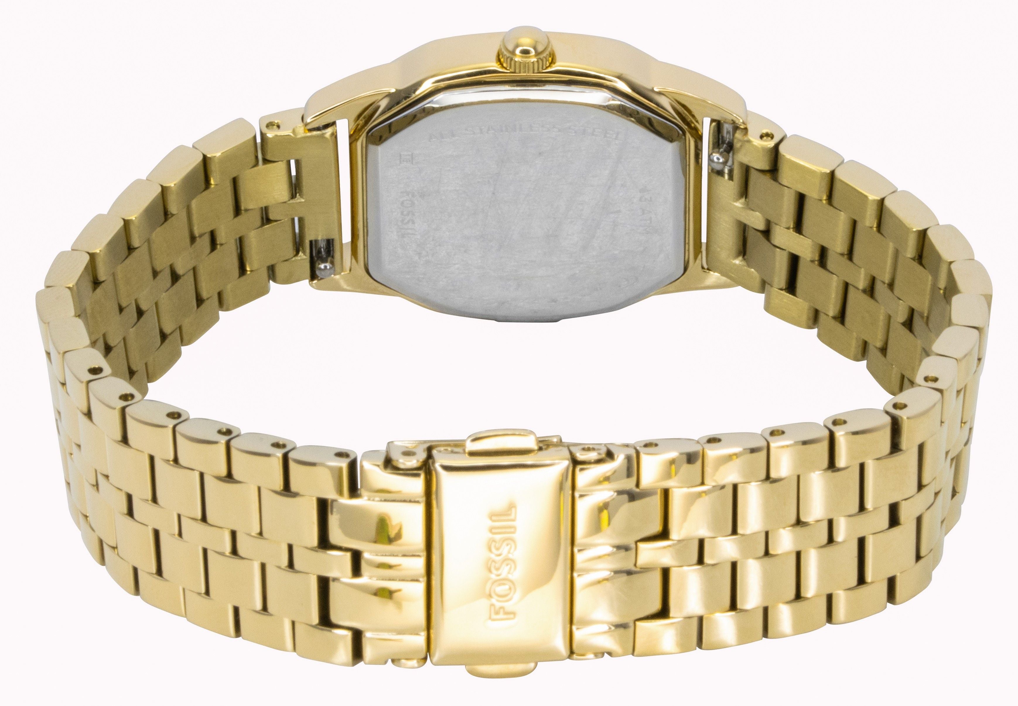 Fossil Harlow Gold Tone Stainless Steel Cream Dial Quartz ES5361 Women's Watch