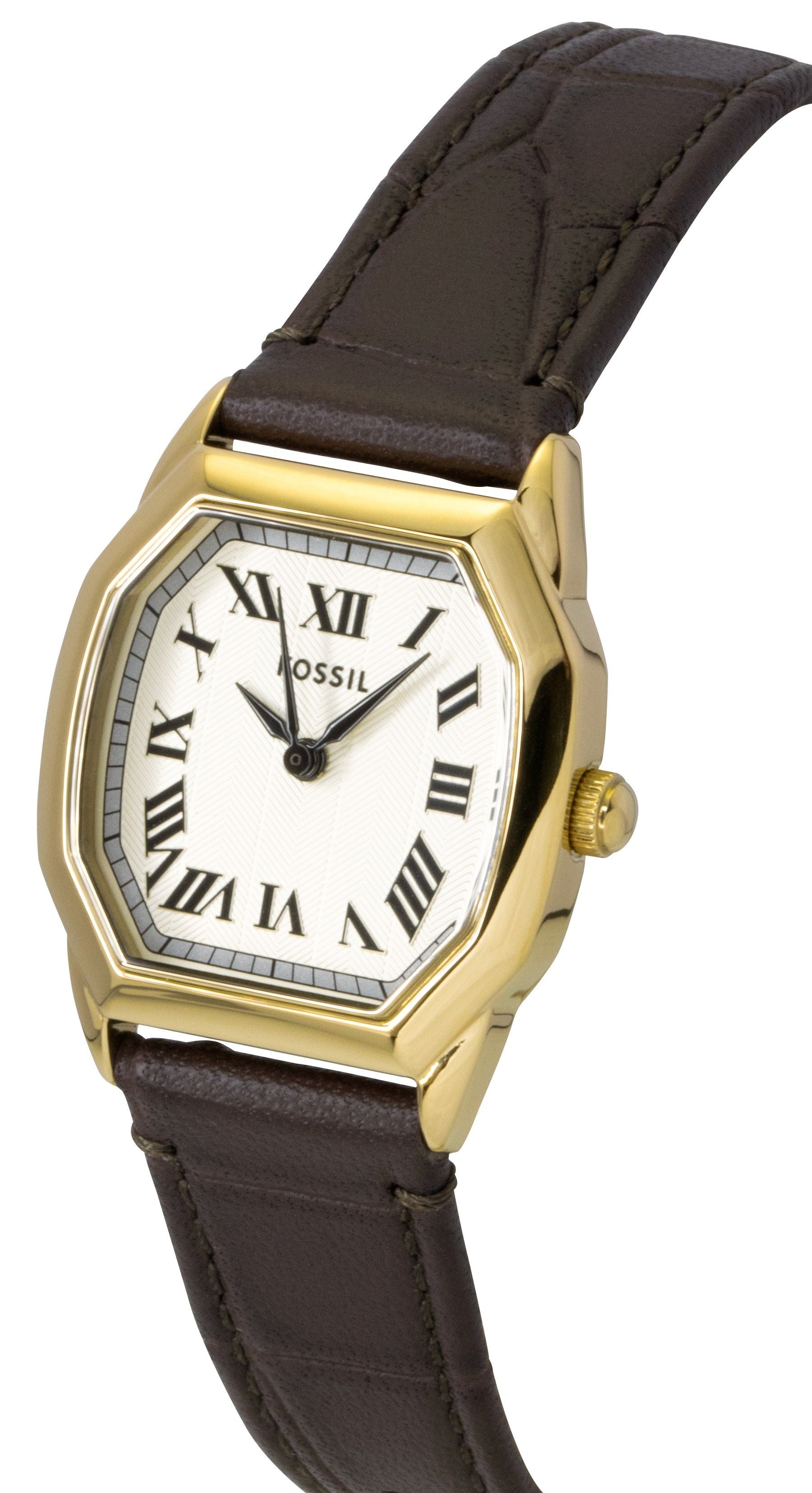 Fossil Harlow Leather Strap Cream Dial Quartz ES5426 Women's Watch