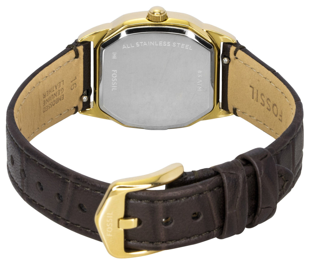 Fossil Harlow Leather Strap Cream Dial Quartz ES5426 Women's Watch