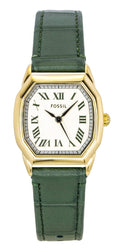 Fossil Harlow Green Croco Leather Strap Cream Dial Quartz ES5427 Women's Watch