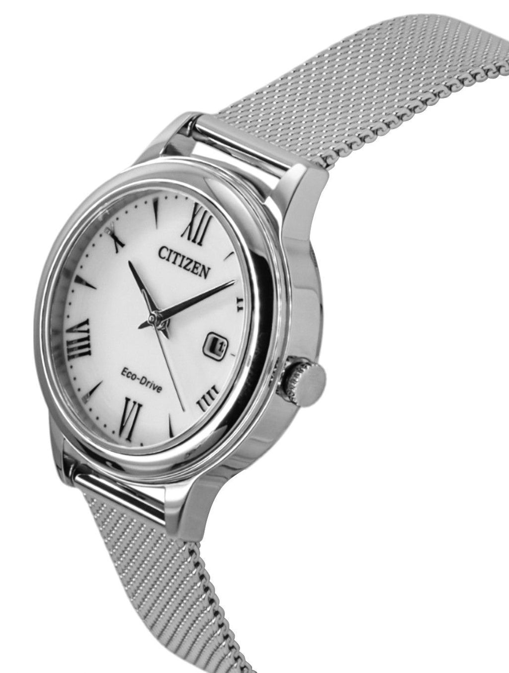 Citizen Elegance Stainless Steel White Dial Eco-Drive EW2621-75A 100M Women's Watch