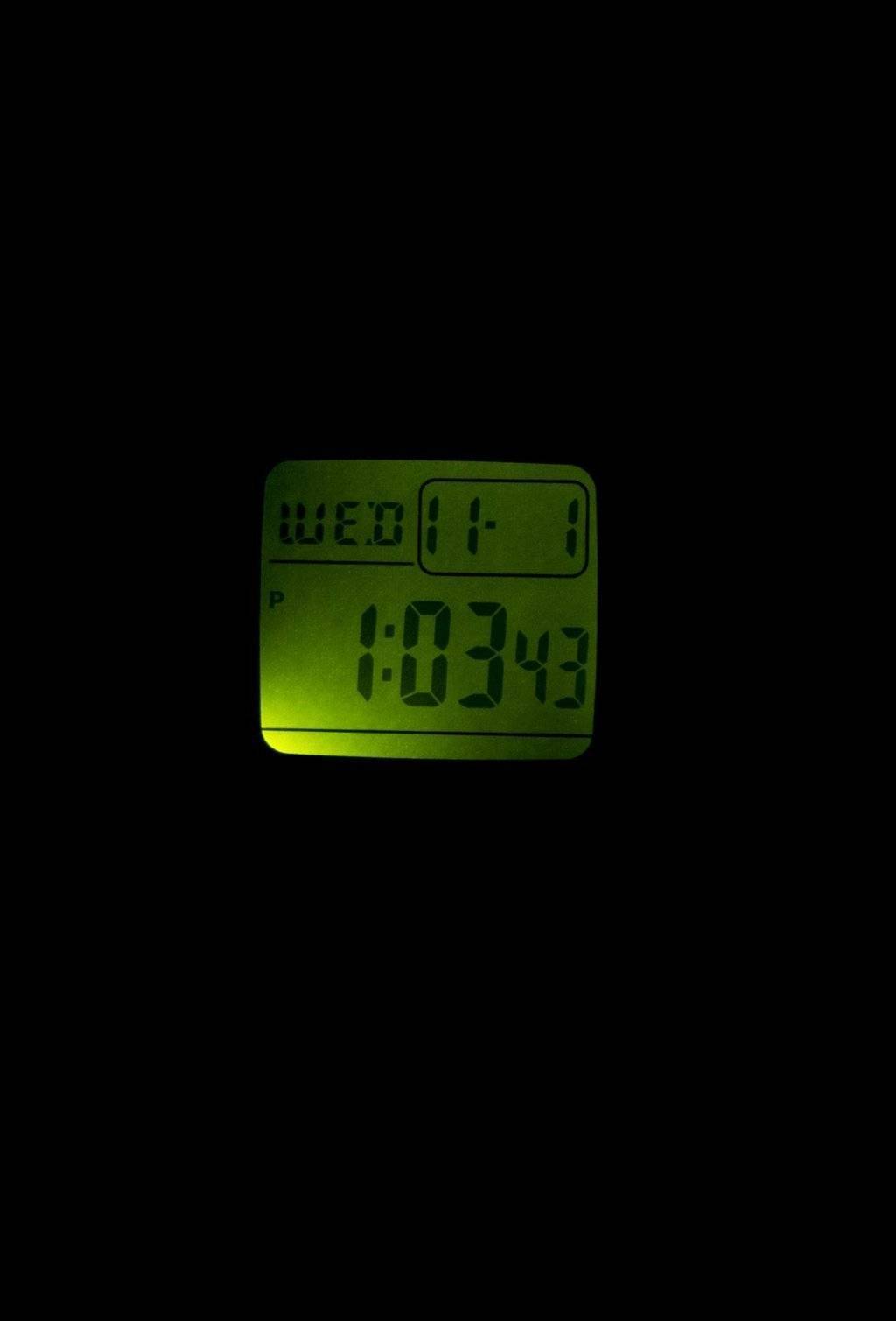 Casio Digital 5 Alarms Dual Time Illuminator F-201WA-1ADF F201WA-1ADF Men's Watch