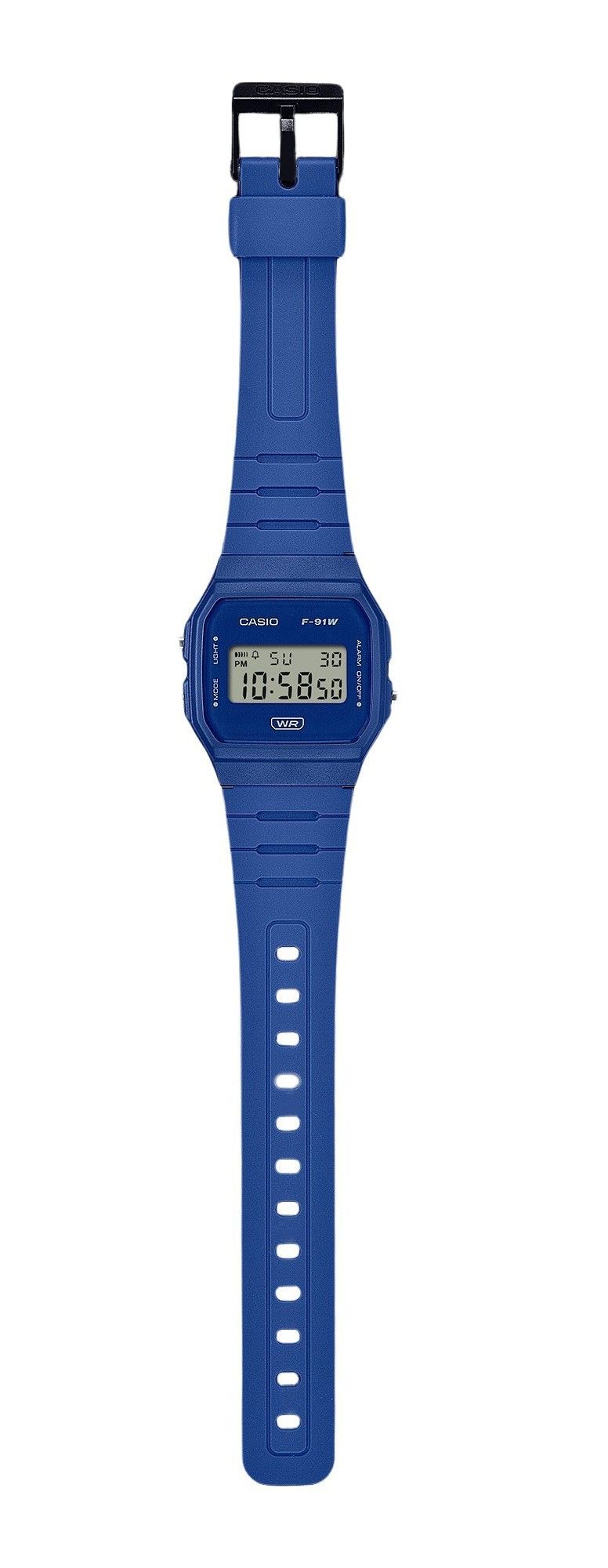 Casio POP Digital Blue Bio Based Resin Strap Quartz F-91WB-2A1 Unisex Watch