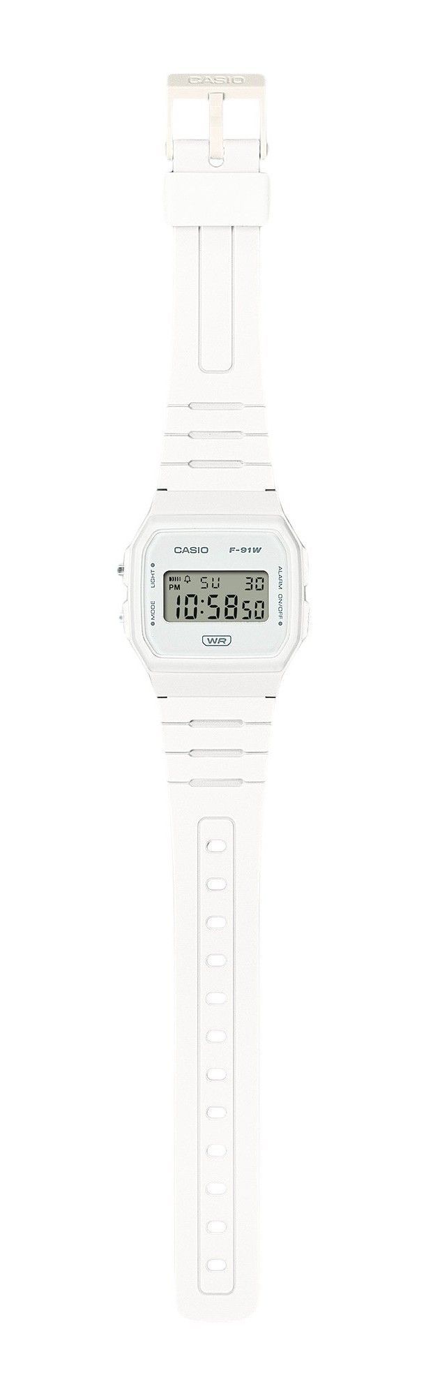 Casio Pop Digital Bio-Based White Resin Strap Quartz F-91WB-7A 100M Unisex Watch