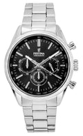 Festina Timeless Chronograph Stainless Steel Black Dial Quartz F16820-4 100M Men's Watch