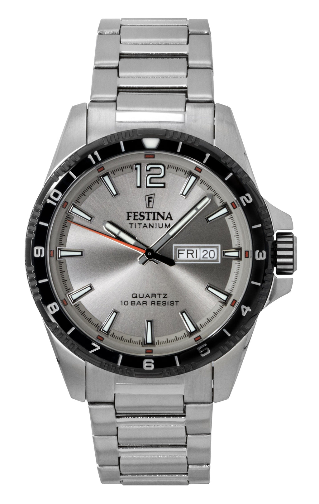 Festina Titanium Grey Dial Quartz F20698-1 100M Men's Watch