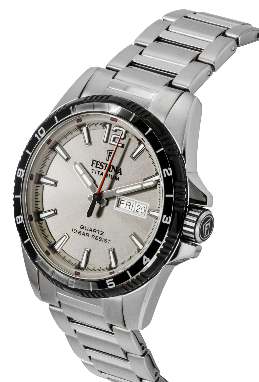 Festina Titanium Grey Dial Quartz F20698-1 100M Men's Watch
