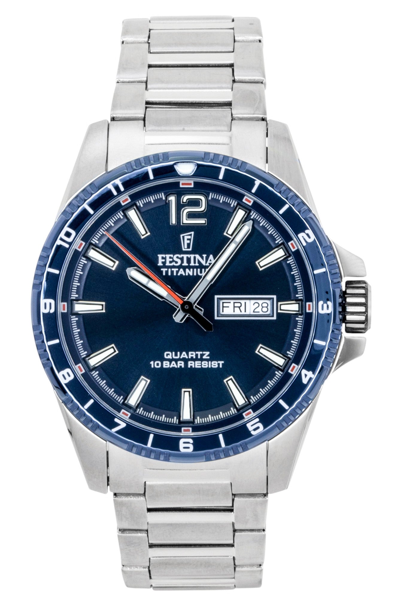 Festina Titanium Analog Blue Dial Quartz F20698-2 100M Men's Watch