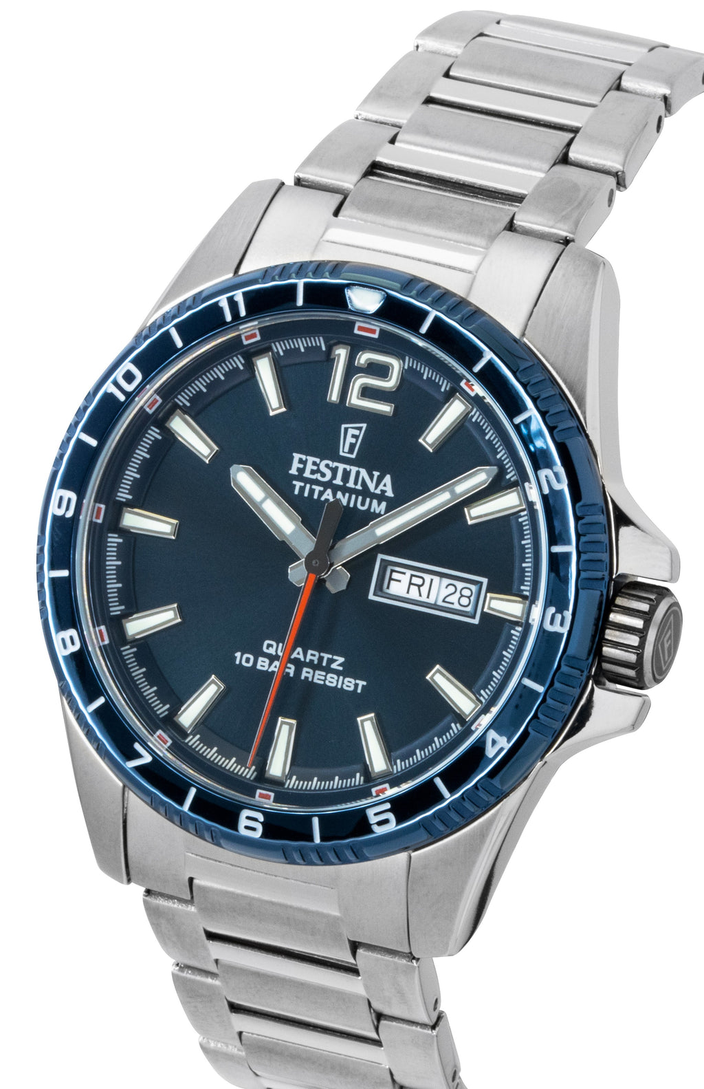 Festina Titanium Analog Blue Dial Quartz F20698-2 100M Men's Watch