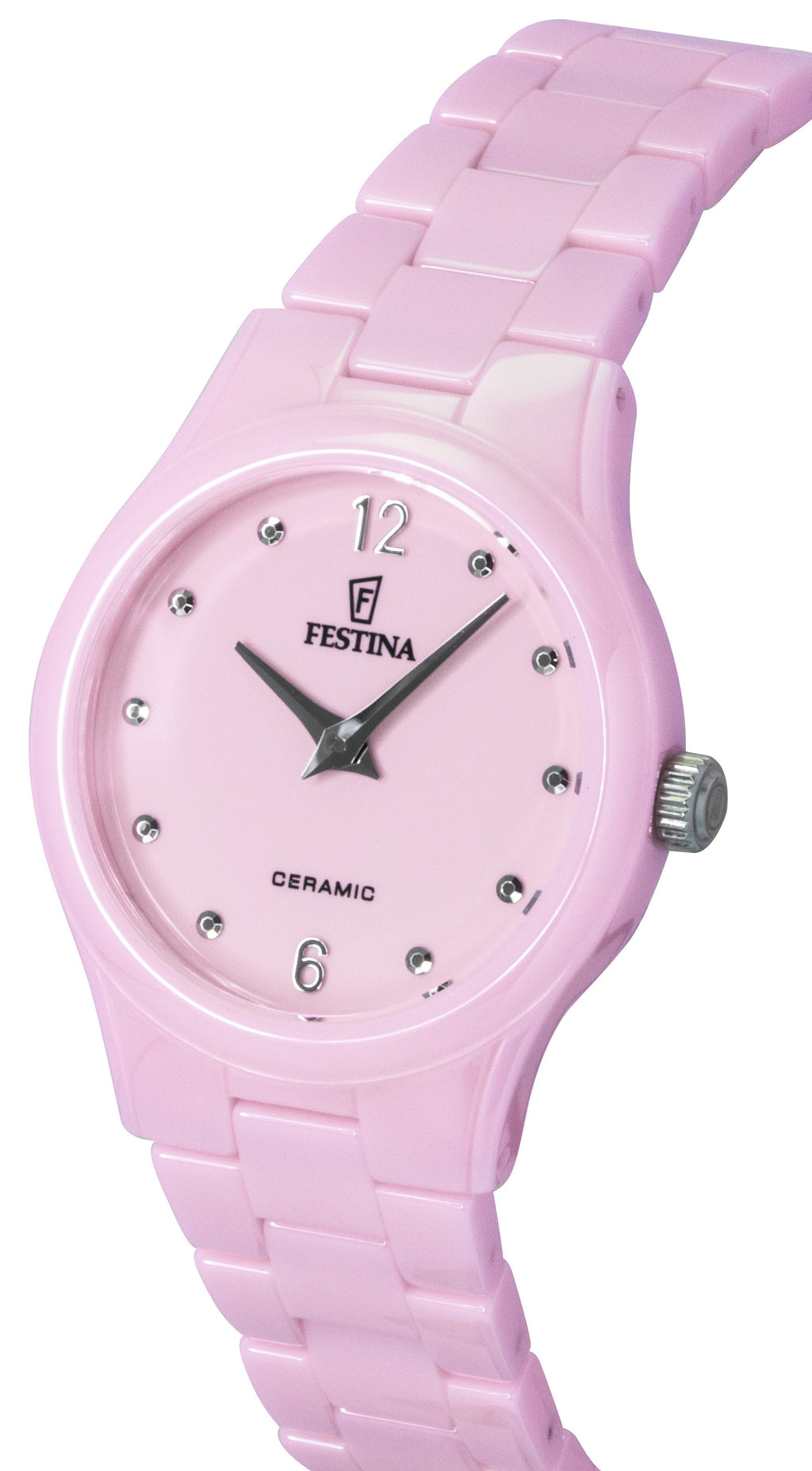 Festina Ceramic Pink Dial Quartz F20751-2 Women's Watch