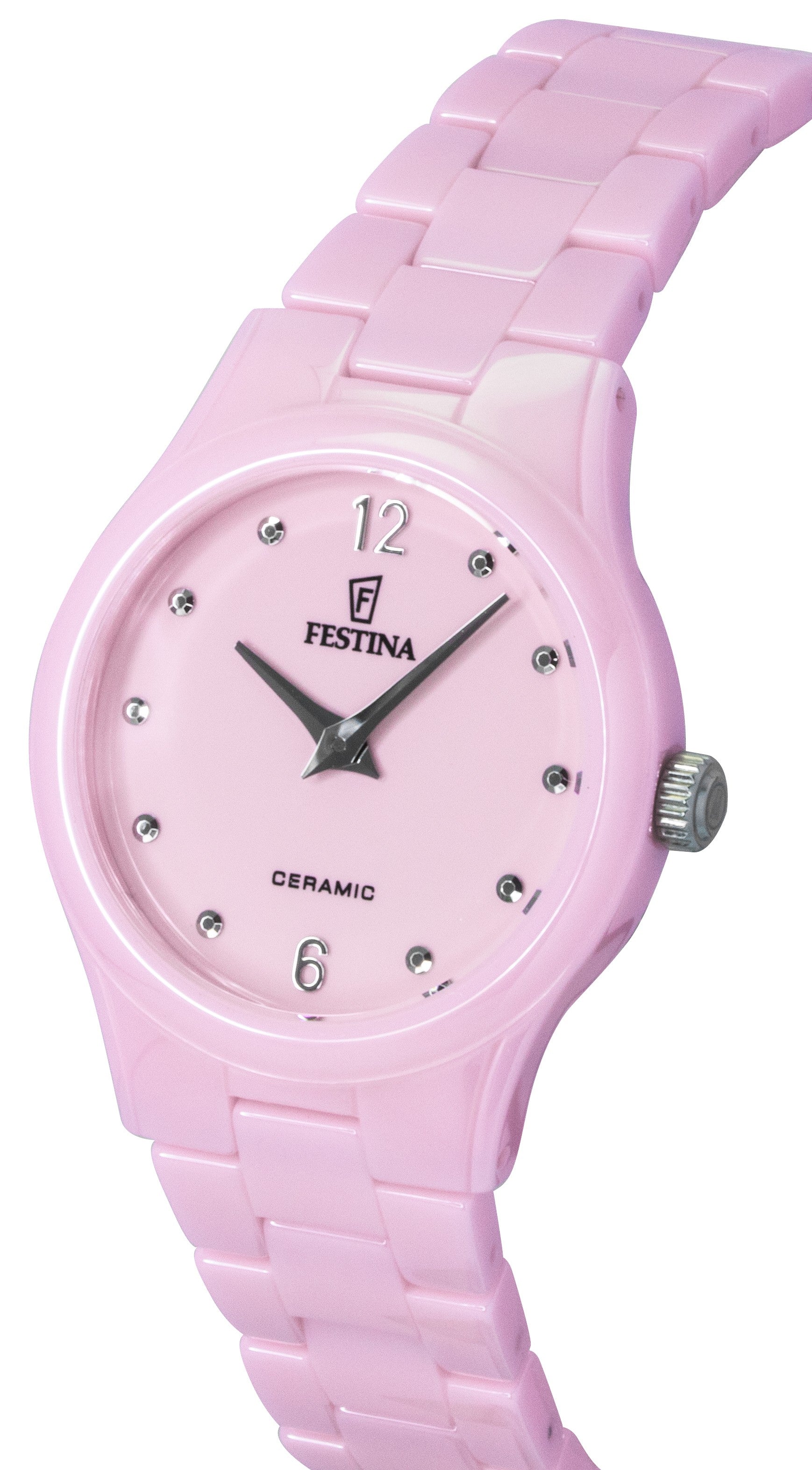 Festina Ceramic Pink Dial Quartz F20751-2 Women's Watch