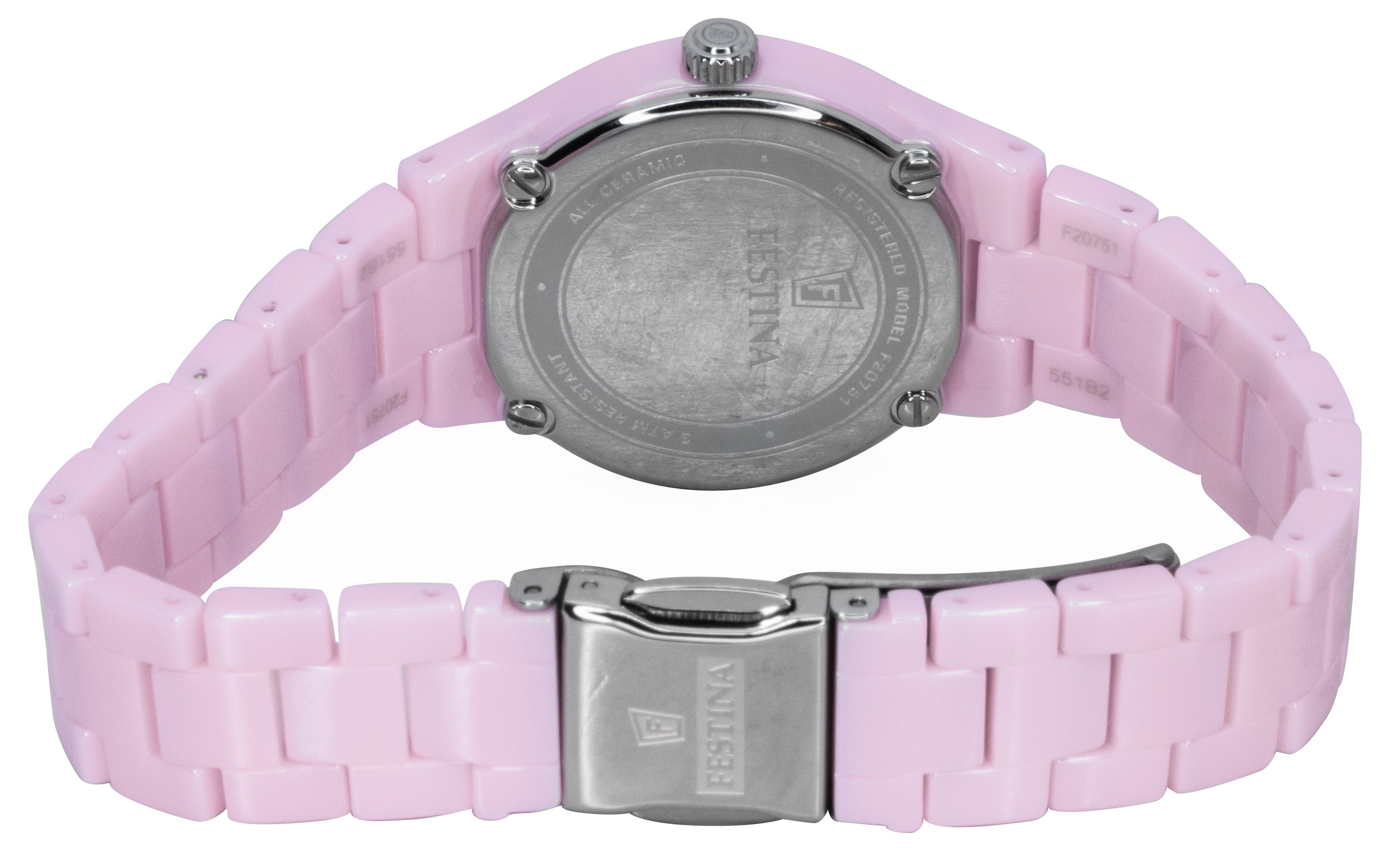 Festina Ceramic Pink Dial Quartz F20751-2 Women's Watch
