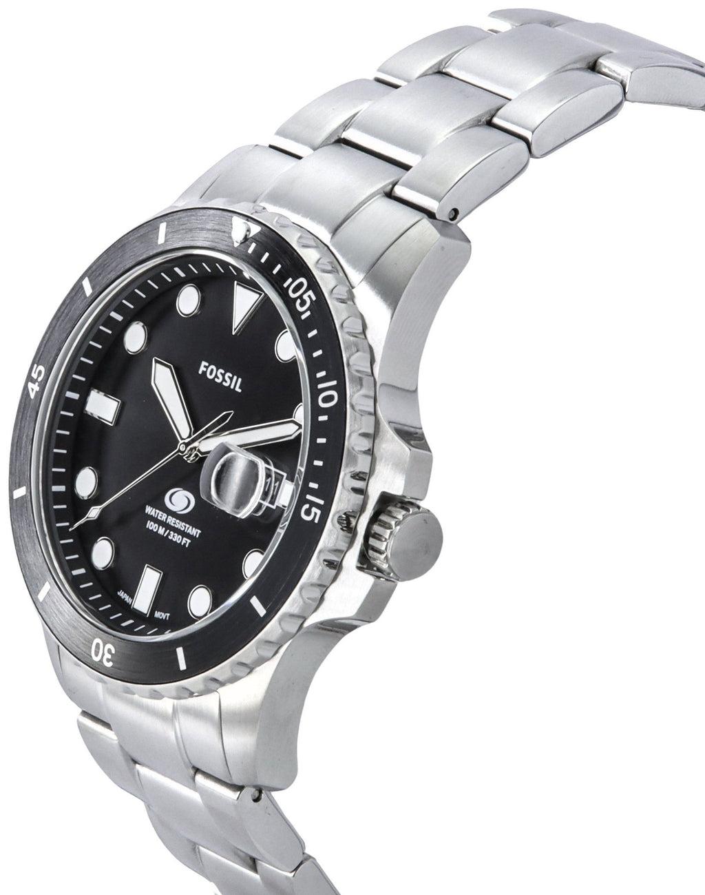 Fossil Blue Dive Stainless Steel Black Dial Quartz FS6032 100M Men's Watch
