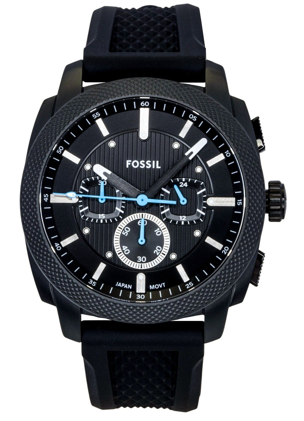 Fossil Machine Chronograph Silicone Strap Black Dial Quartz FS6099 Men's Watch