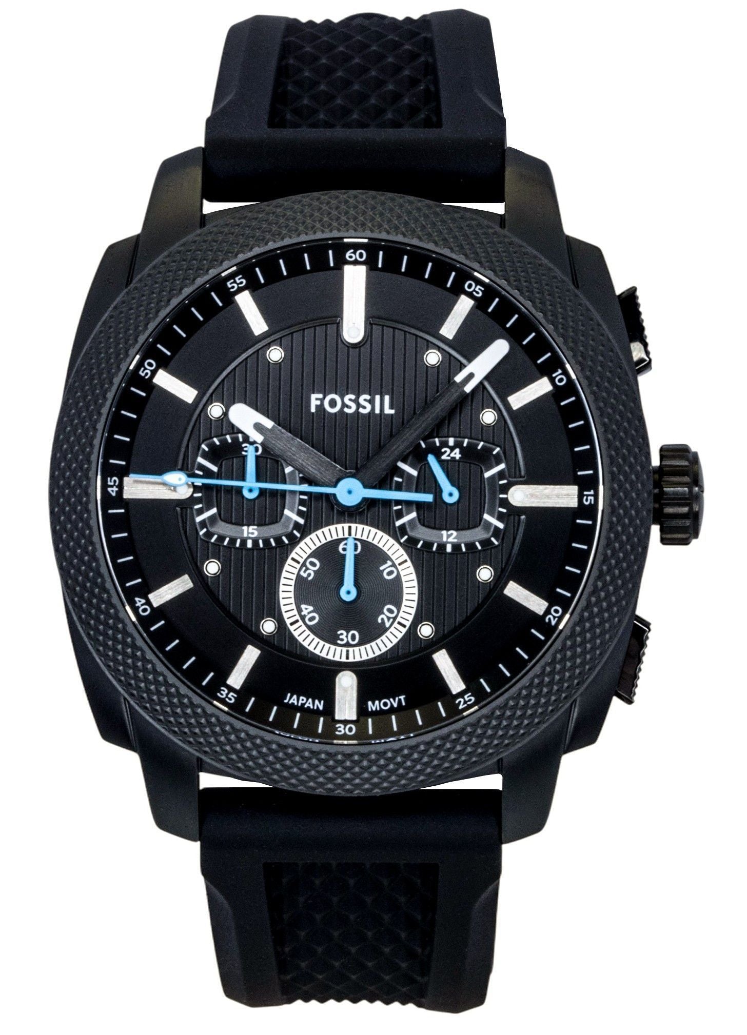 Fossil Machine Chronograph Silicone Strap Black Dial Quartz FS6099 Men's Watch