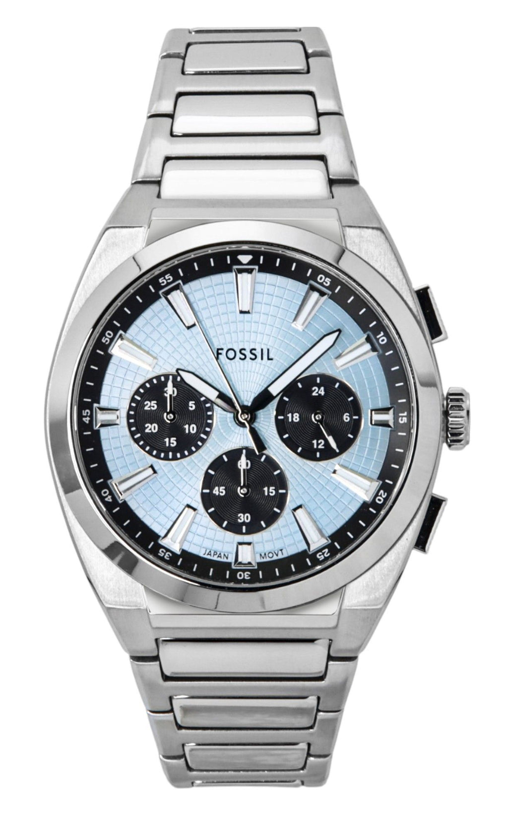 Fossil Everett Chronograph Stainless Steel Blue Dial Quartz FS6105 Men's Watch