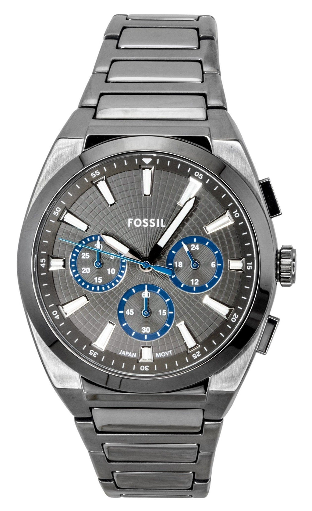 Fossil Everett Chronograph Smoke Stainless Steel Gray Dial Quartz FS6107 Men's Watch