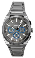Fossil Everett Chronograph Smoke Stainless Steel Gray Dial Quartz FS6107 Men's Watch
