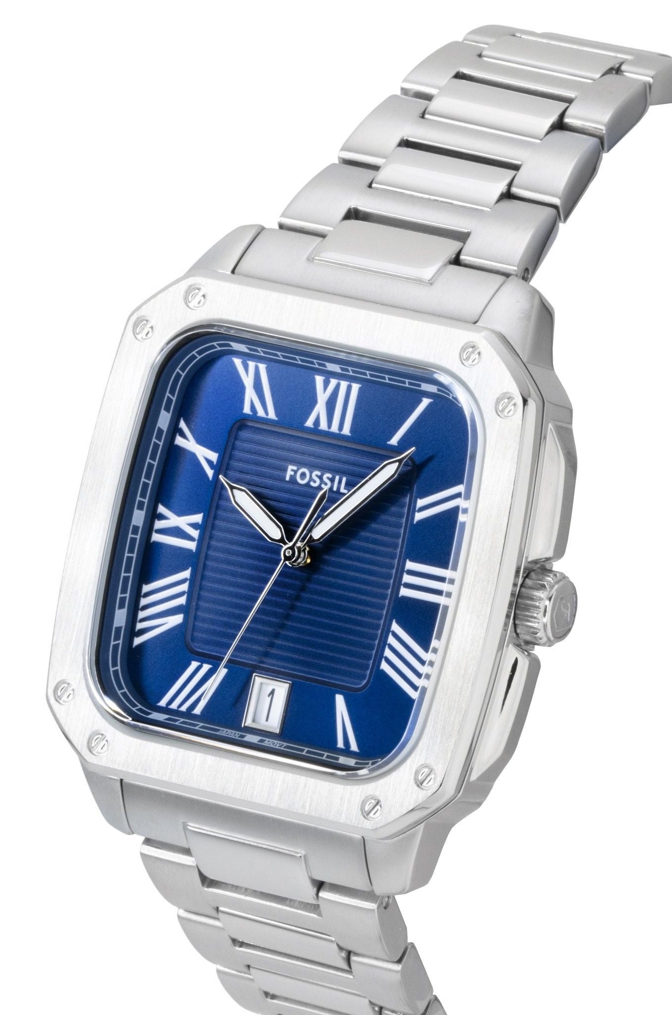 Fossil Crosby Stainless Steel Blue Dial Quartz FS6121 Men's Watch