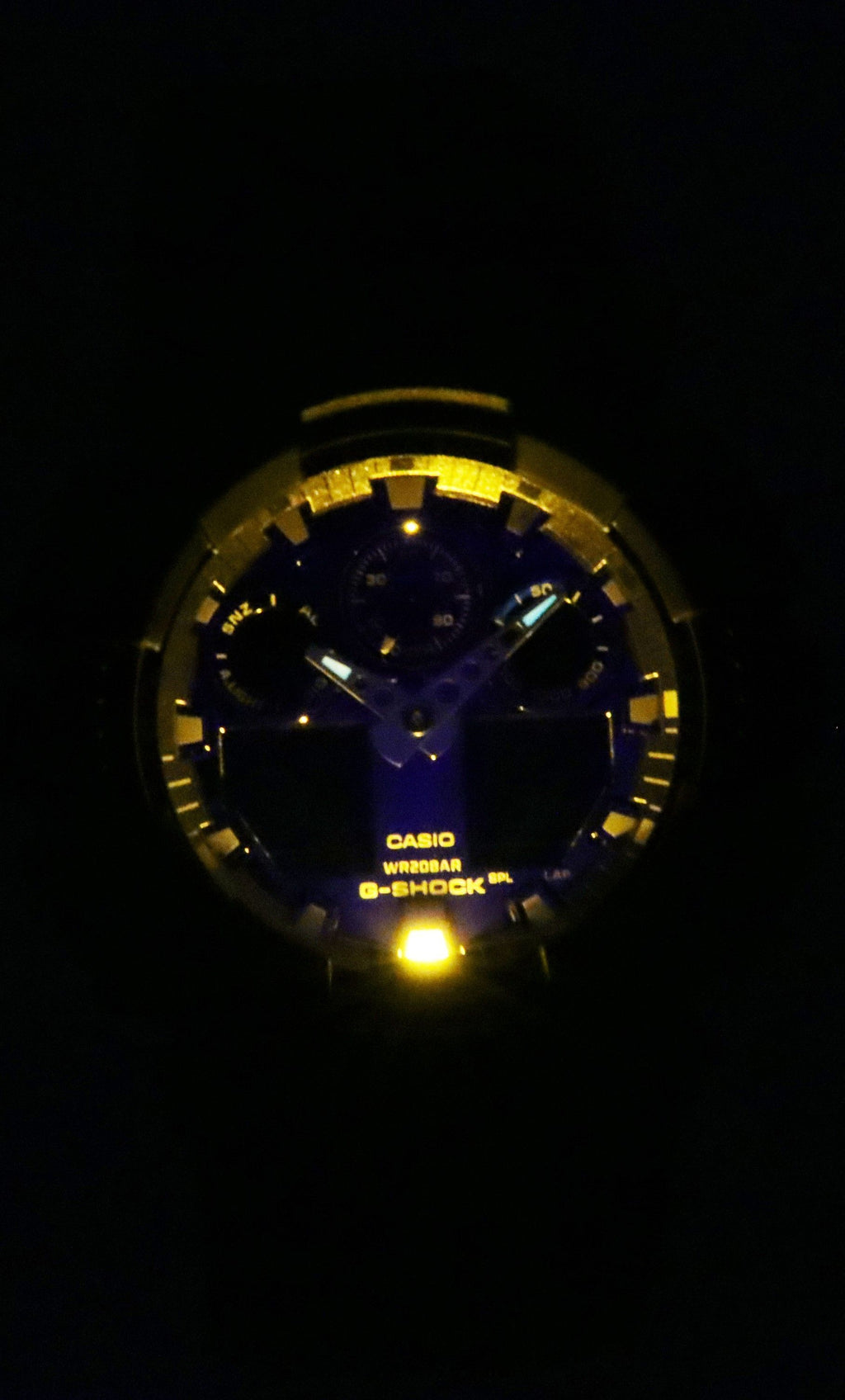 Casio G-Shock Analog Digital Resin Strap Blue Dial Quartz GA-100FL-1A 200M Men's Watch