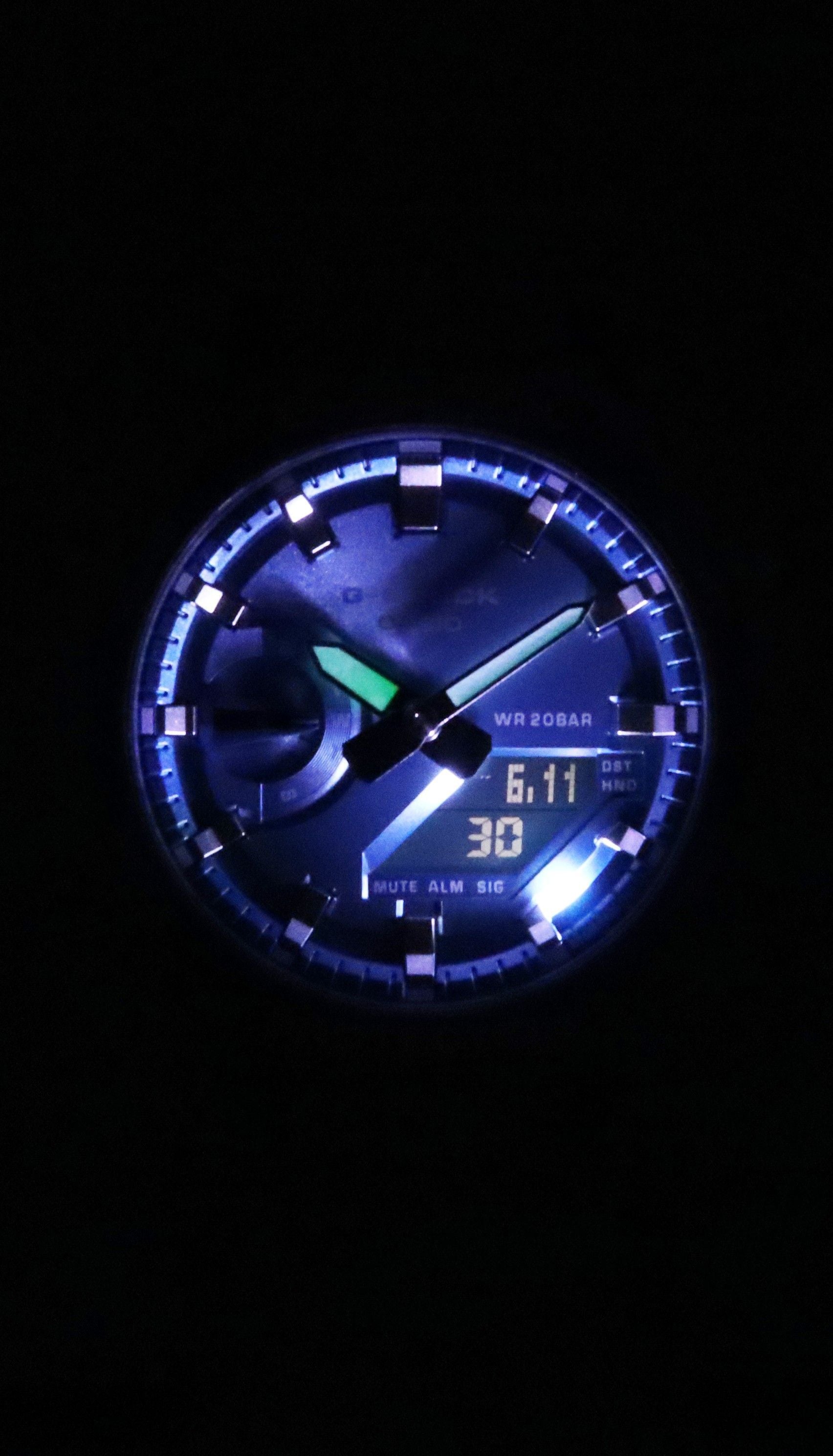 Casio G-Shock Analog Digital Resin Strap Blue Dial Quartz GA-2100BM-7A2 200M Unisex Watch