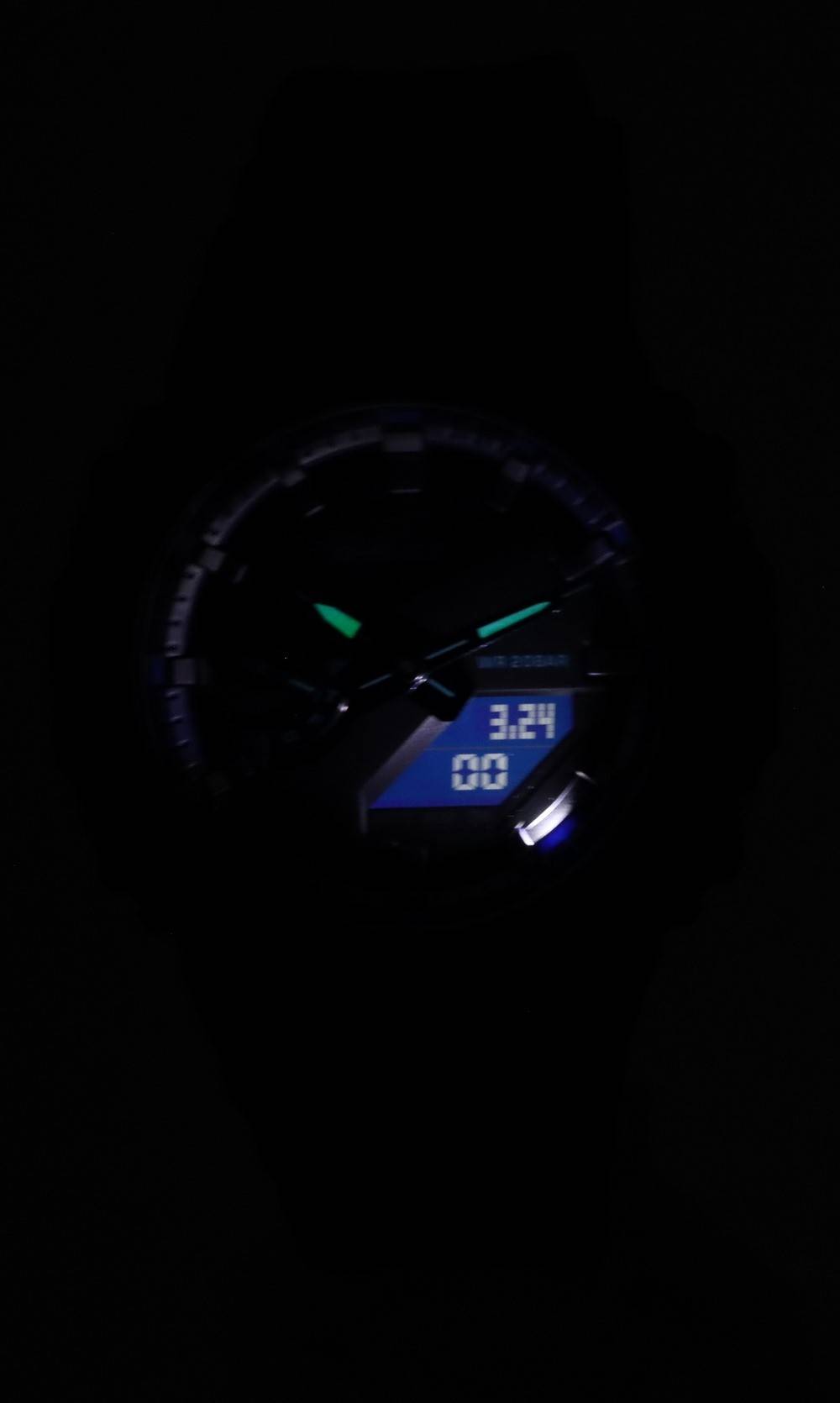 Casio G-Shock Analog Digital Black Dial Quartz GA-2100VB-1A GA2100VB-1 200M Men's Watch