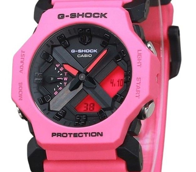 Casio G-Shock Analog Digital Purple Resin Strap Black Dial Quartz GA-2300-4A 200M Men's Watch