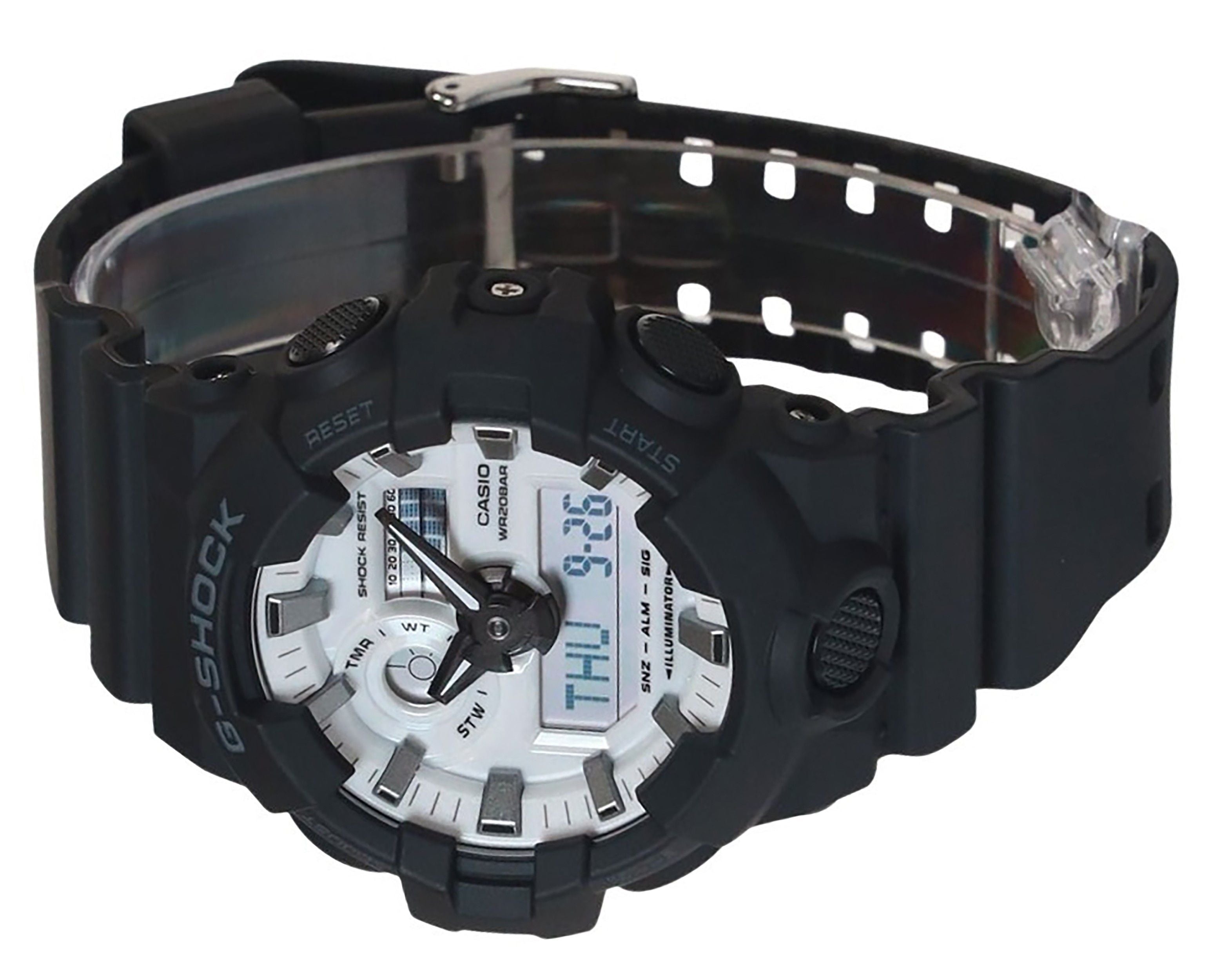 Casio G-Shock Analog Digital Resin Strap White Dial Quartz GA-700WD-1A 200M Men's Watch