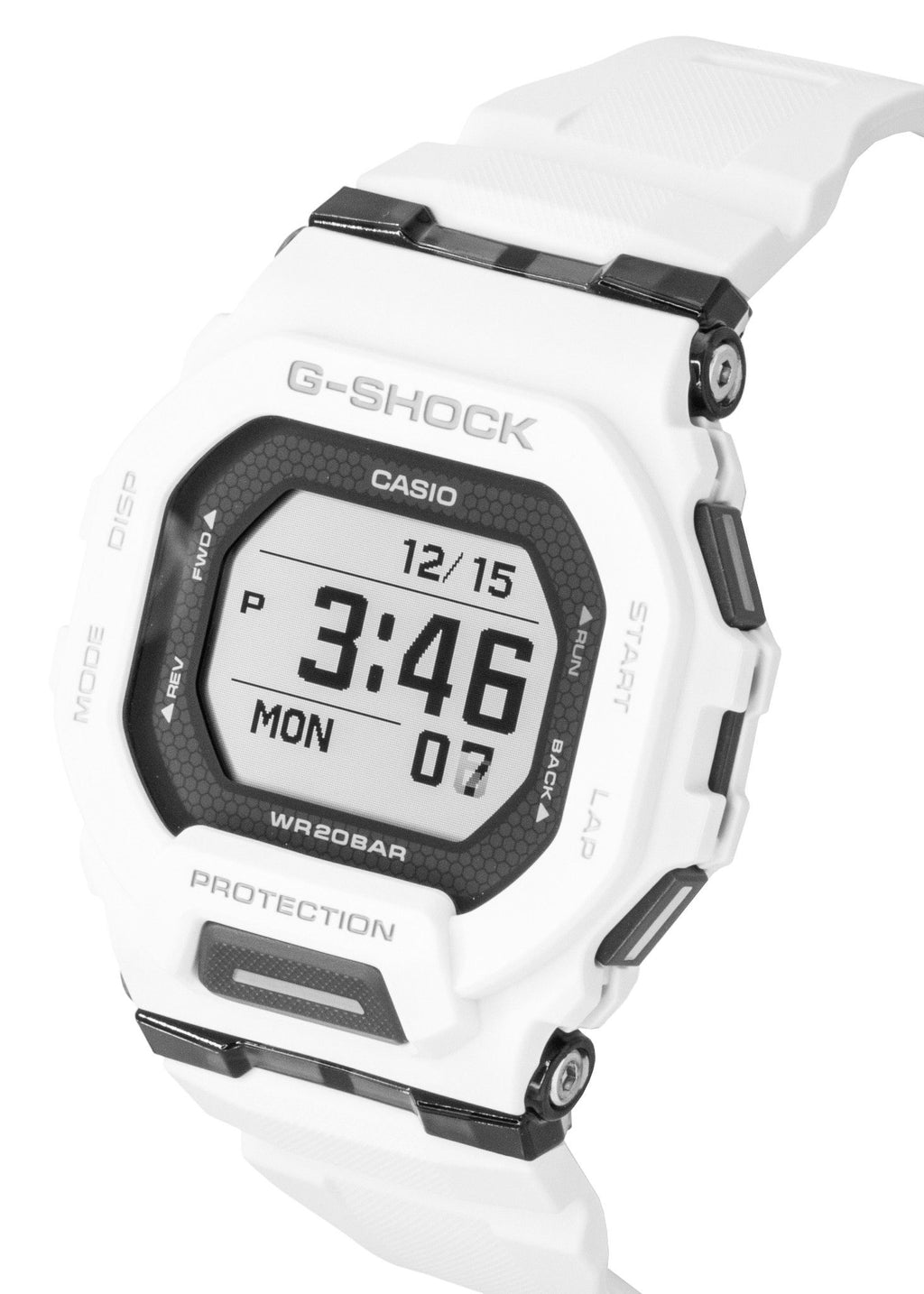 Casio G-Shock G-Squad Digital Smartphone Link White Resin Strap Quartz GBD-200-7 200M Men's Watch