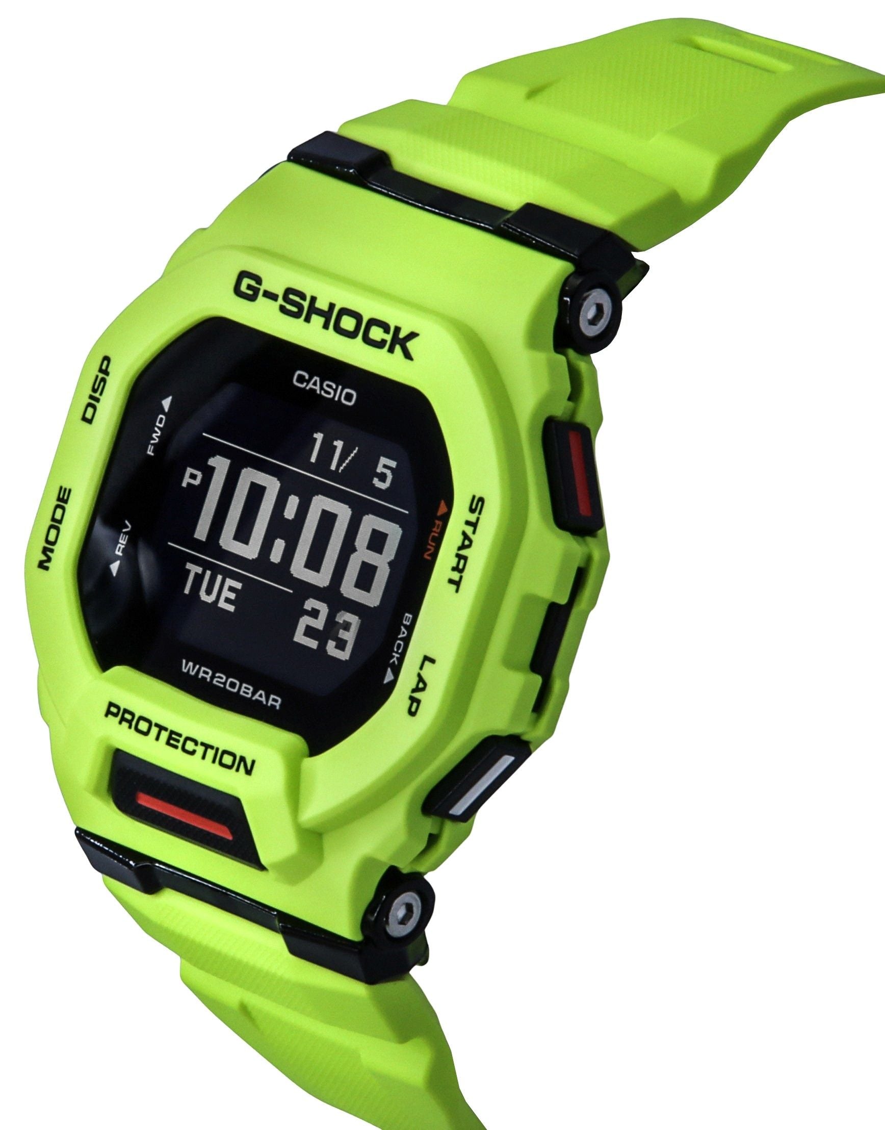 Casio G-Shock G-Squad Digital Smartphone Link Yellow Resin Strap Quartz GBD-200-9 200M Men's Watch
