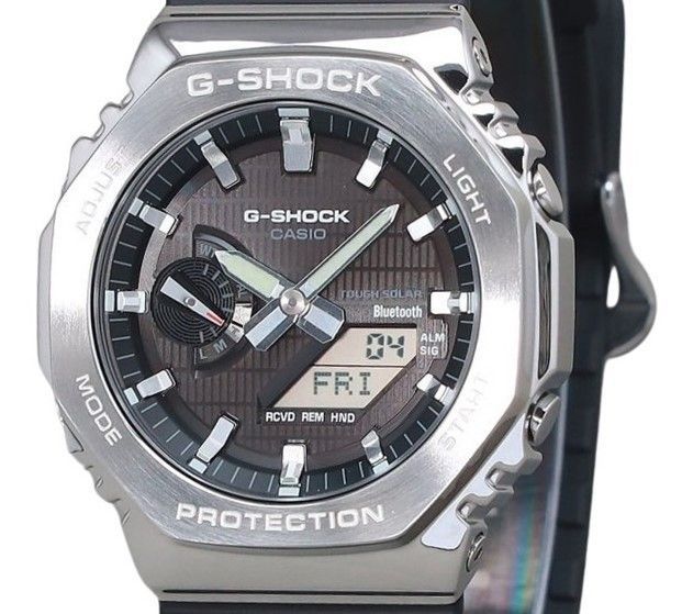 Casio G-Shock G-Steel Analog Digital Smartphone Link Bio Based Resin Strap Black Dial Tough Solar GBM-2100-1A 200M Men's Watch
