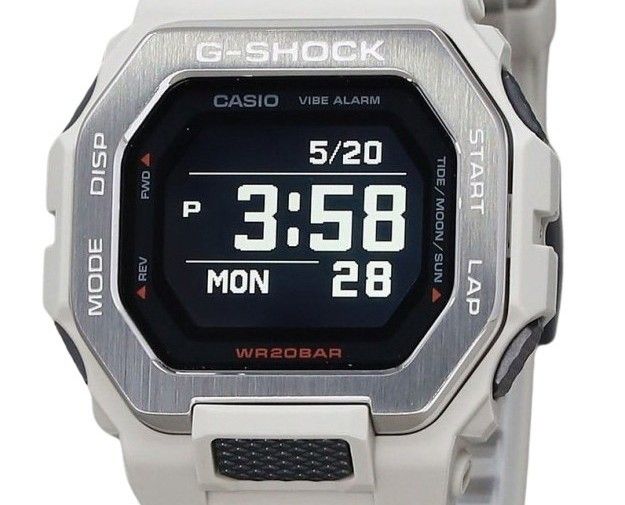 Casio G-Shock G-Lide Digital Smartphone Link Grey Resin Strap Quartz GBX-100-8 200M Men's Watch