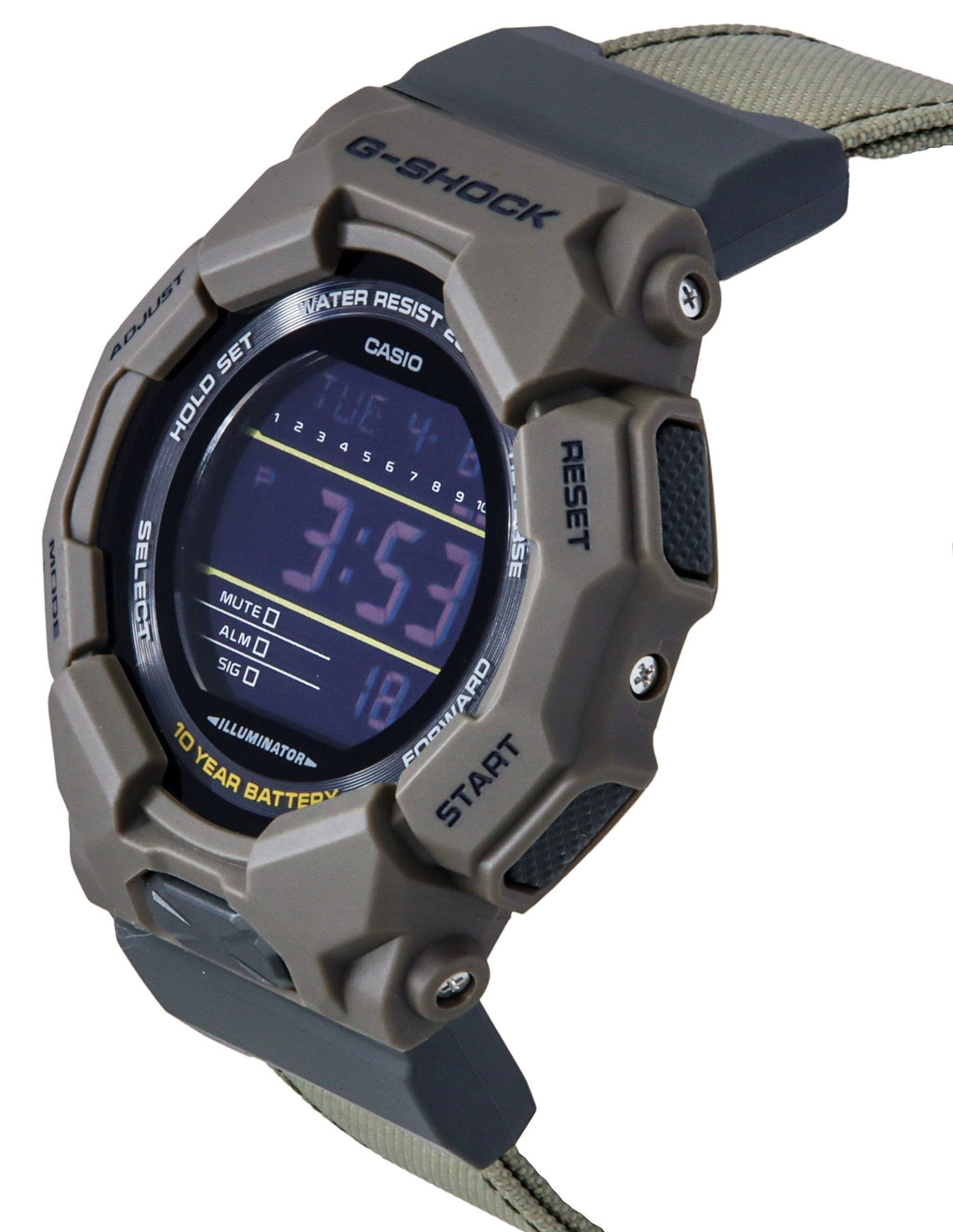 Casio G-Shock Digital Cloth Strap Quartz GD-010CE-5 200M Men's Watch